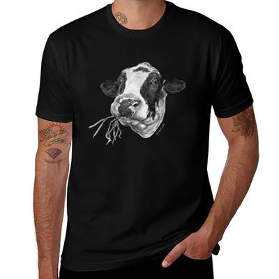 Glückliche Holsteiner Friesen Milchkuh T-Shirt für Große und Übergewichtige Fitness-T-Shirt