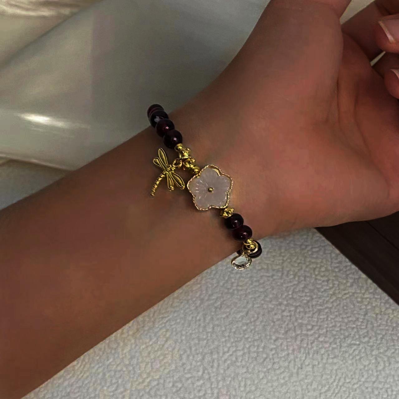 

Классический и элегантный дизайн, ретро-браслет-джокер с цветком стрекозы и бисером, женский