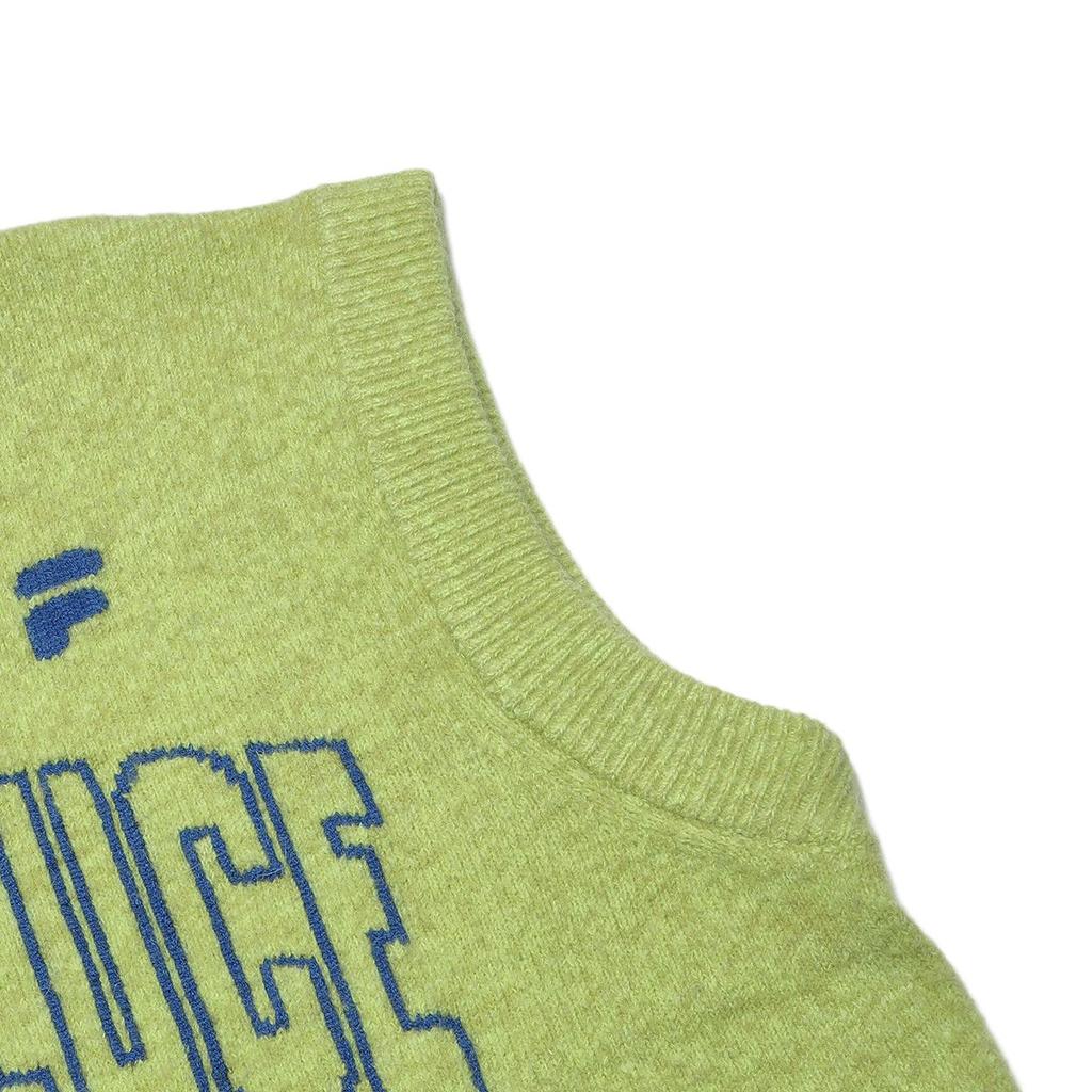 Fila Fusion Letter Print Loose Sleeveless Knit Top Women tops Peach-Blossom-Yellow T11W346401F-YE