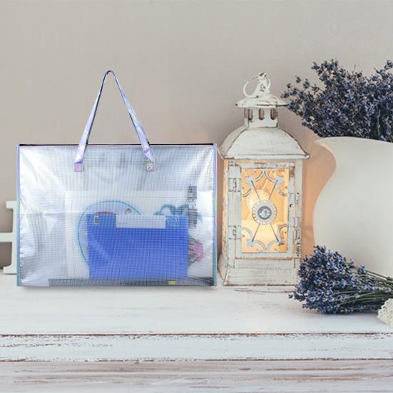 Poster Storage Case Bulletin Board Files Carrying Transparent Handbag Art Portfolio Tote Bag