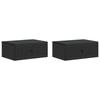 Nightstand 2 Pcs Black 49 X 34.5 X 20 Cm Particleboard