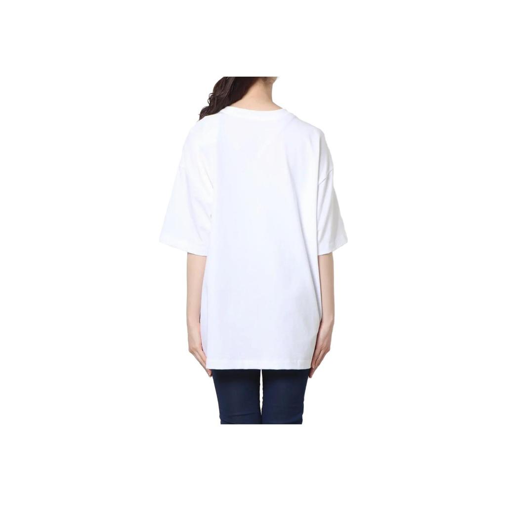 Nike Letter Print Fitted Crew Neck Short Sleeve T-Shirt Women Tops White DX7923-100