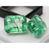 Natural Emerald Colombian Green 20-21 Ct Emerald Cut Pair Fabulous Gemstone