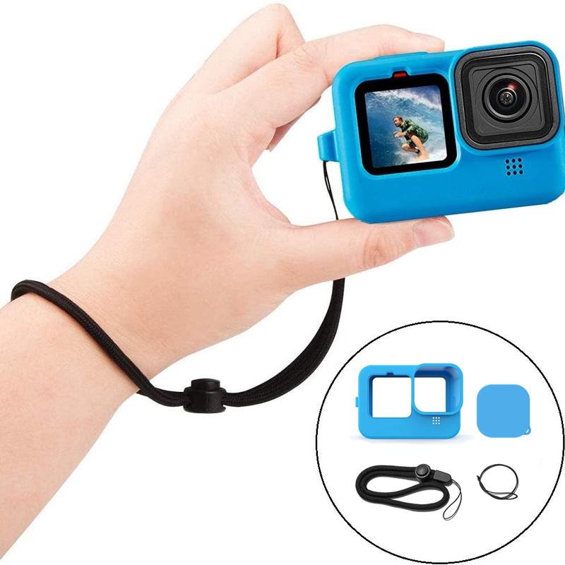 Ersatz-Seitentür für GoPro Hero 12 11 10 9, schwarze, staubdichte Durchgangsbatterieabdeckung, Silikongehäuse, Kamerazubehör