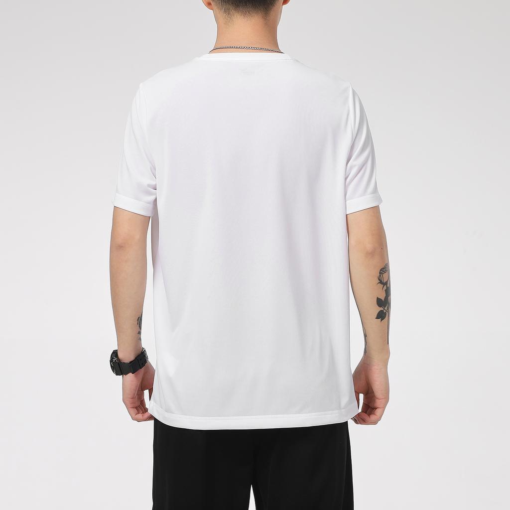 Puma Large Logo Print Sports Crew Neck Short Sleeve T-Shirt Men Tops White 588860-02
