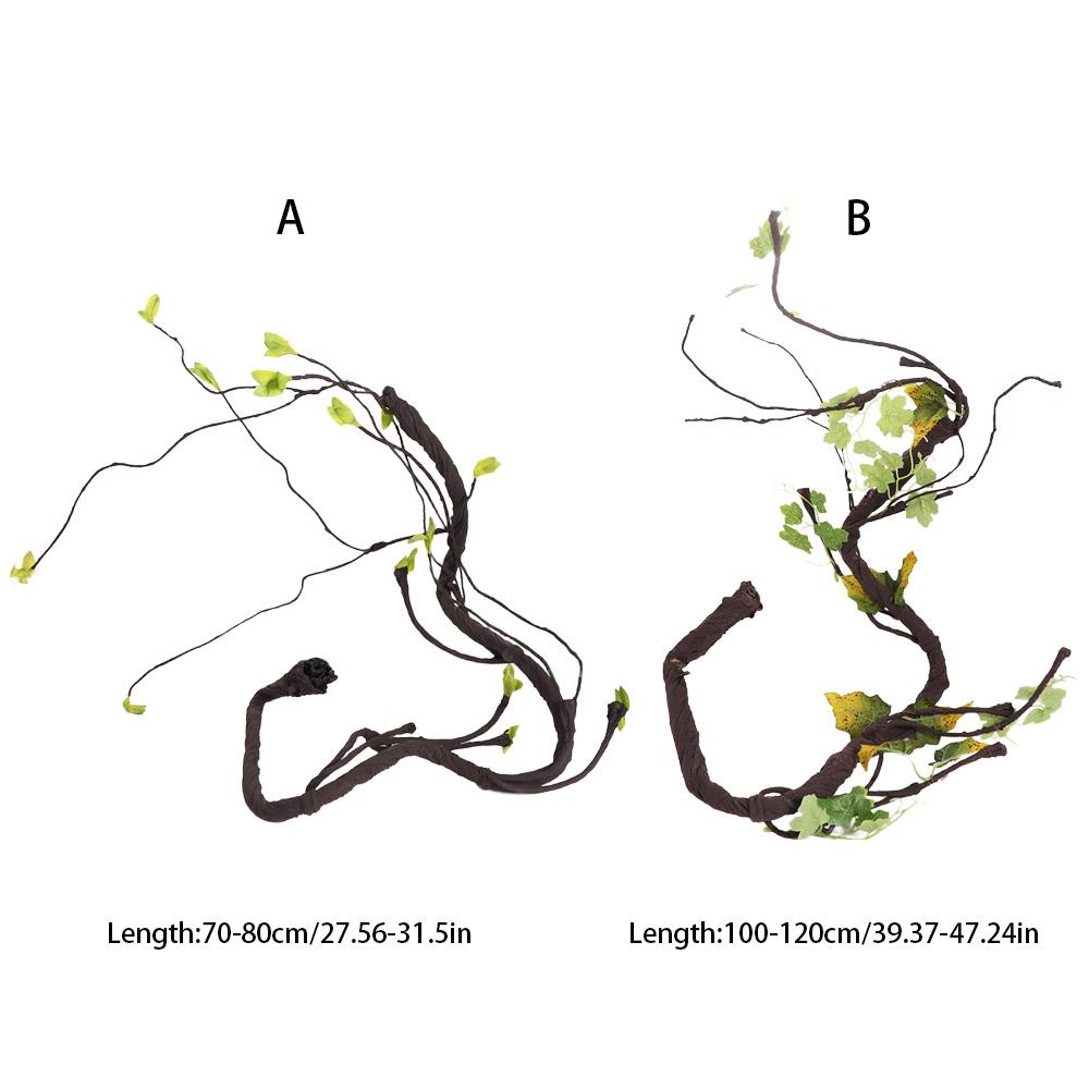 Simulation Plastic Jungle Vines Branches Bendable Jungle Climbing Branches Gecko