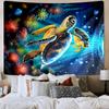 Cartoon Sea Turtle Artwork Tapestry Room Decoration Wall Hanging for Living Room Bedroom, Dormitory, Birthday and Christmas Gifts