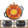 ZISIZ 30CM Round BBQ Grill Pan & Portable Gas Stove Set