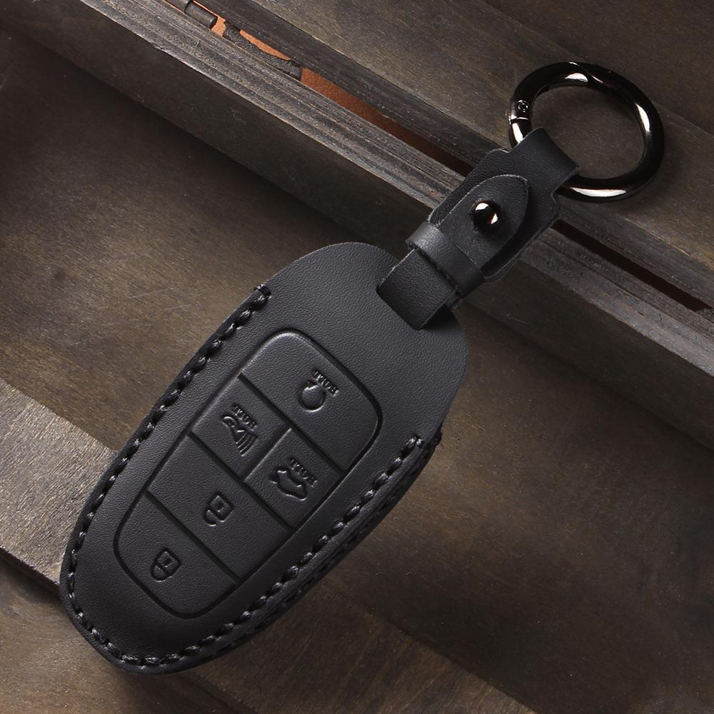 Leather Car Key Case Cover Fob for Hyundai Sonata Sel Ev 6 Ev 8 IONIQ 5 Nexo DN8 Fe Tucson Sonata Staria NX4 Ioniq