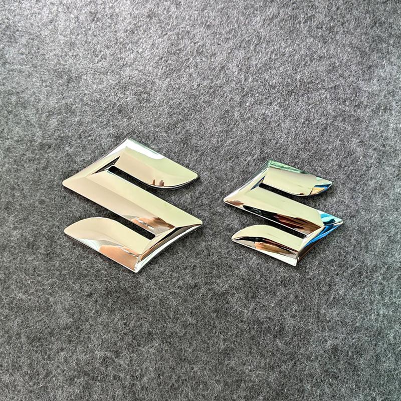 ABS Silver Front Grille Rear Trunk Emblem Stickers for SUZUKI SWIFT 3D Car Logo Badge Waterproof Auto Styling Accessories
