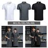 Chef Coat Jacket Short Sleeve Catering Shirt Breathable Workwear Cooking Clothes Apparel Uniform for