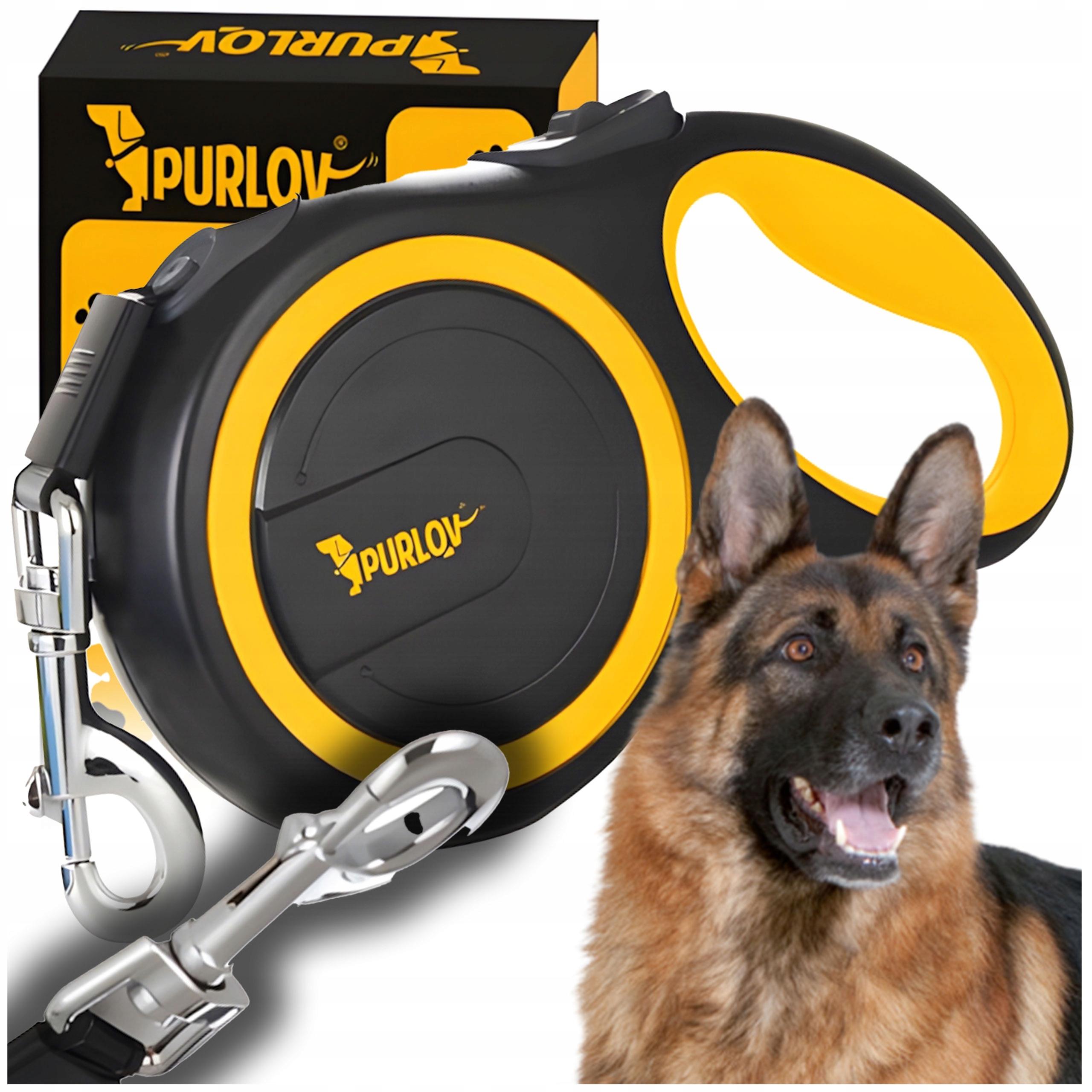 Purlov Automatische Hondensnoer 8m - Sterke Tape met Blokkeringsknop
