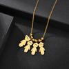 Nextvance Stainless Steel Date Child Baby Boy Girl Engrave Necklace Family Gold Color Pendant for Birthday Memorial Gift