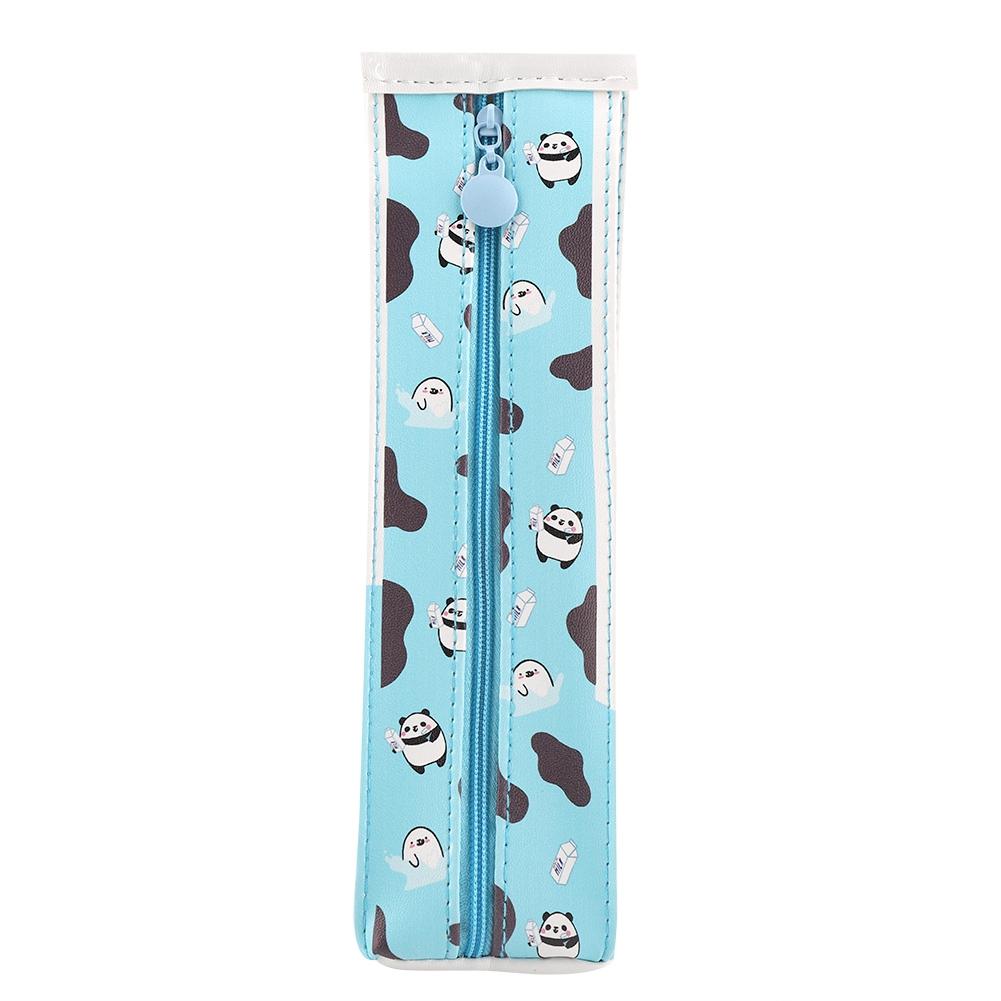 3Colors Cartoon Milk Stationery Bag Waterproof PU Large Capacity Pencil Case Storage Bag