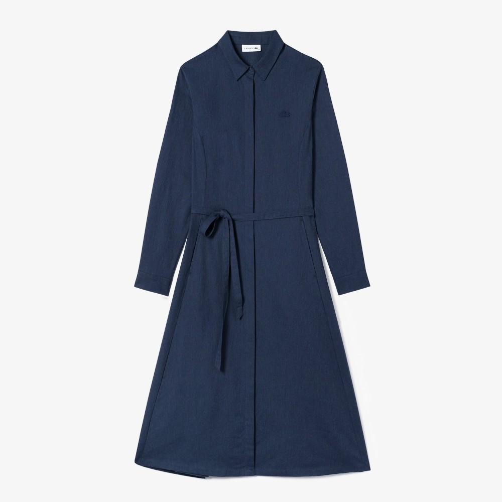 [lacoste] Women's Flannel Woven Long Dress EF896E-54NHDE