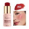 3 In 1 Three Dimensional Blusher Stick Long Lasting Waterproof   Matte Blush Eyeshadow Lip Universal