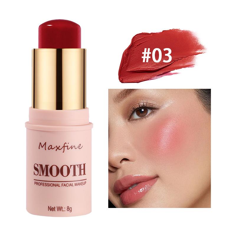 3 In 1 Three Dimensional Blusher Stick Long Lasting Waterproof   Matte Blush Eyeshadow Lip Universal