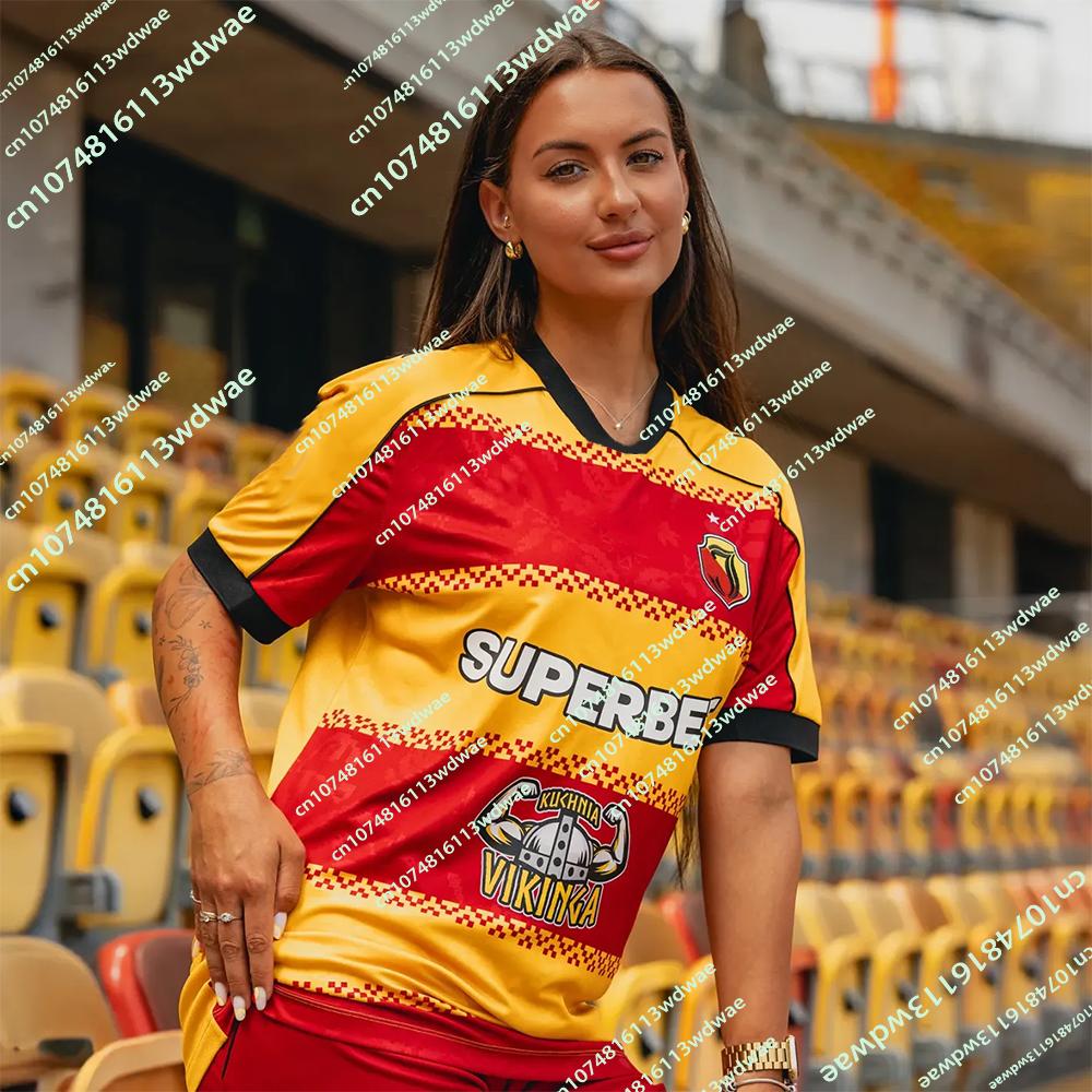 27/26 Neuheiten Polen Jagiellonia Białystok Trikot Schnelltrocknend Fußball Herren T-Shirt 3D KIND Sport Familie Fans Footy Trikot