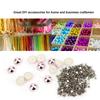 100pcs Semi Circular Pearl Beads Rivets Kit for Clothes Bags DIY Decoration Accessories(Purple )