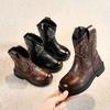 Botas Dívčí boty Nepromokavé kovbojské boty Dětské Krátké Protiskluzová bota Silná bota Dětská bota Zapatos