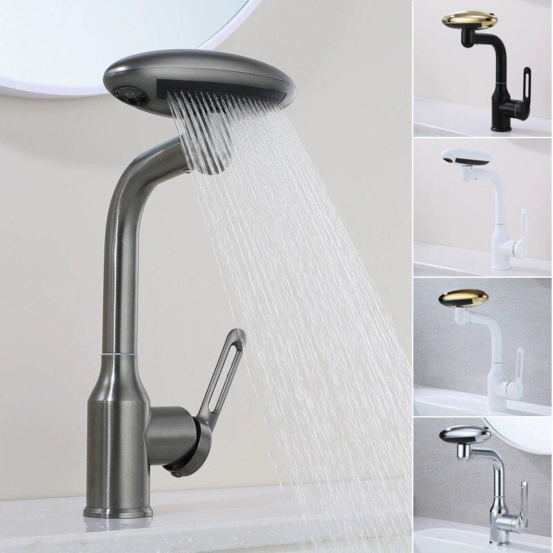 4 Modes Gray Kitchen Faucet Waterfall Stream Sprayer Head Sink Mixer Water Tap Accessories Chrome Hot and Cold Kitchen Faucet