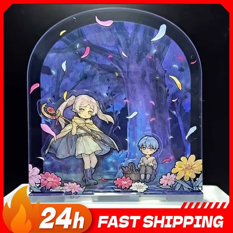Frieren: Beyond Journey's End 3 Mini Blue Himmel Figure Acrylic Stand Frieren Figurine Standing Plate Desktop Ornament Toy Girls