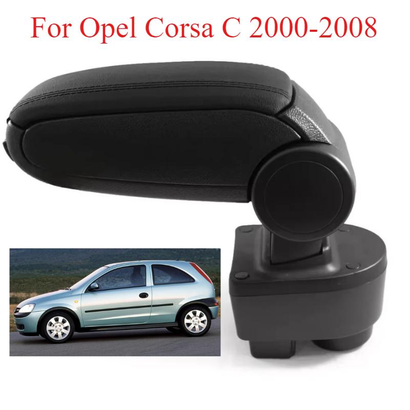 Console Centrale Accoudoir Cuir Noir pour Opel Corsa C 2000-2008 Ajustement d'Origine Accessoires Intérieurs de Voiture Pièces de Rechange