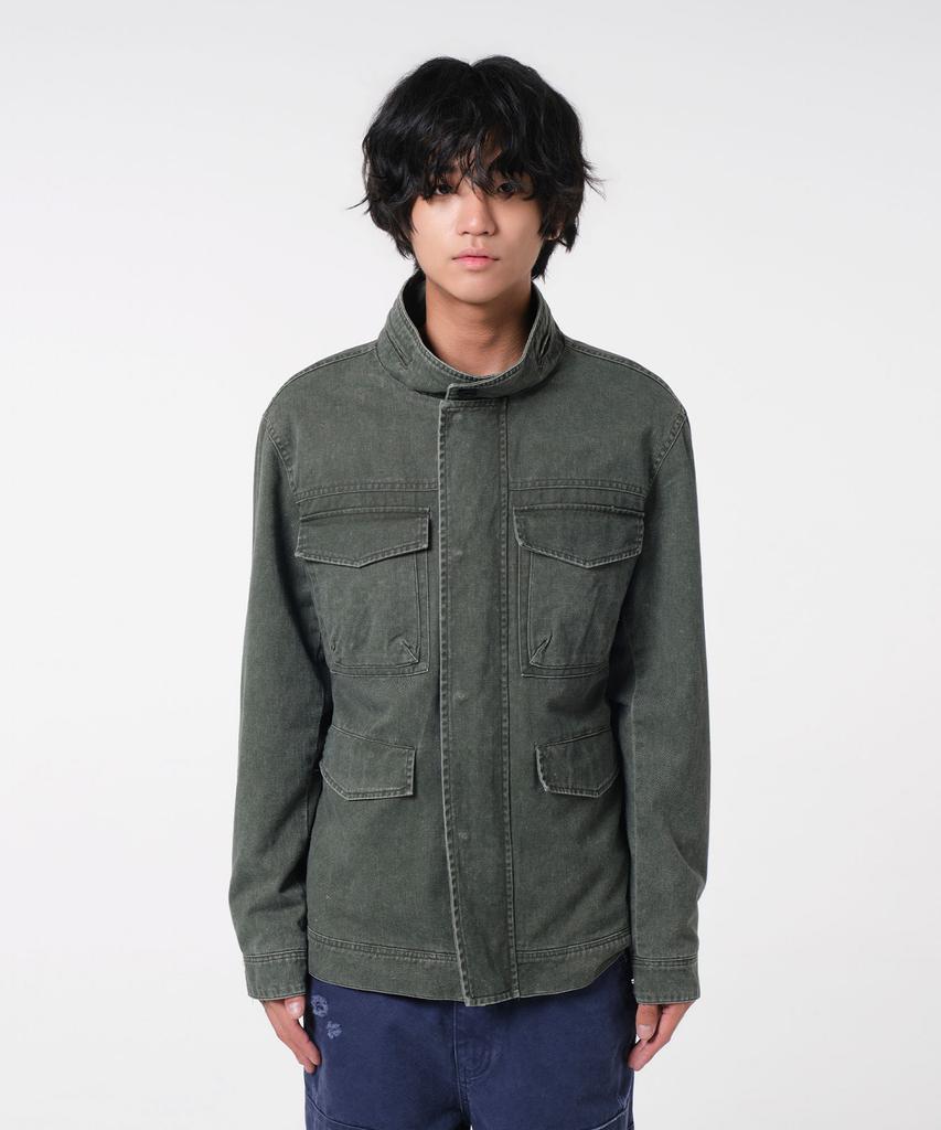 DIVEIN Washed Vintage Field Jacket (Khaki)