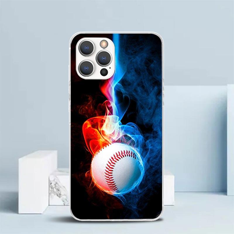 Baseball Sport Soft Cover for iPhone 16 17 Air 15 14 Pro Max 16E Phone Case 13 Mini 12 11 7 SE 8 Print Pattern Fit Cases 16 17 A