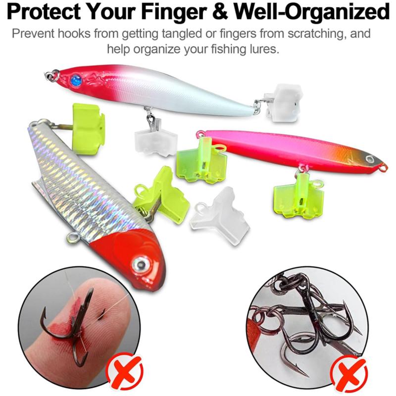 50 ks/lot Odolné ochranné krytky Kryt háčku na ryby Bezpečný trojháček Rybářské vybavení Lehké příslušenství s drážkami Rukávy Nástroje