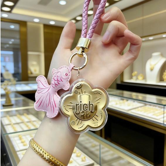 

999 Pure Gold Koi Phone Lanyard - Creative Good Luck Gift for Customers