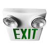 Exit Emergency Light Combo Fire Evacuation Green Sign Dual Head LED Lights