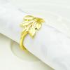 Leaf-Shaped Sparkling Napkin Rings - Tableware Decor