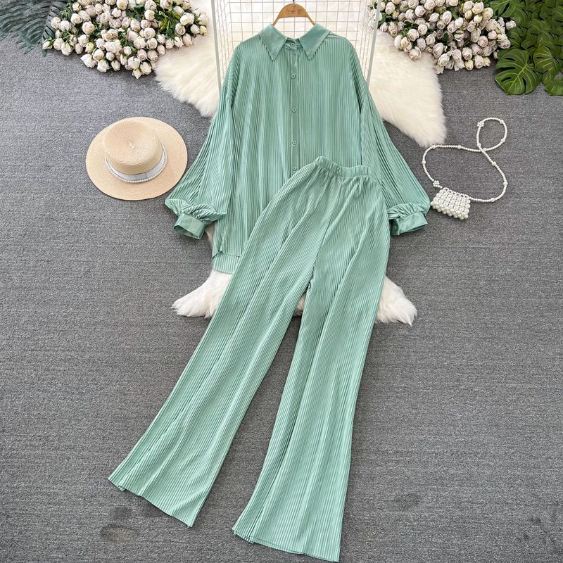 Sanzhai Ruched Socialite Lantern Single-Breasted Fashion Suit