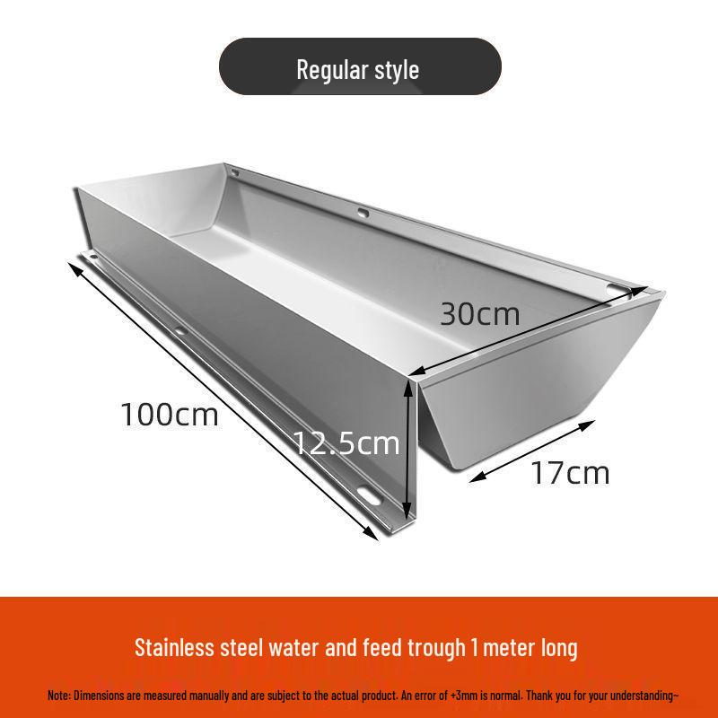 Stainless Steel Piglet Nursery & Fattening Pig Trough - Durable Free-Feeding & Drinking Trough