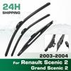 For Renault Scenic 2 / Grand Scenic 2 2003-2004 Wiper Front & Rear Wiper Blades Windshield Windscreen Window Brushes 26"+21"+10