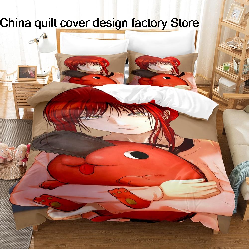 3D Printed Red Hair Girl Bedding Set Duvet Cover Pillowcase For Adult Kids Bedroom Decor Twin Full Queen King Size Bed Linen