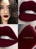 Lipstick Fashion Goth Classy Cow Blood Color Retro Matte Dark Red Cherry Burgundy Lipstick Waterproof Sweat-Proof