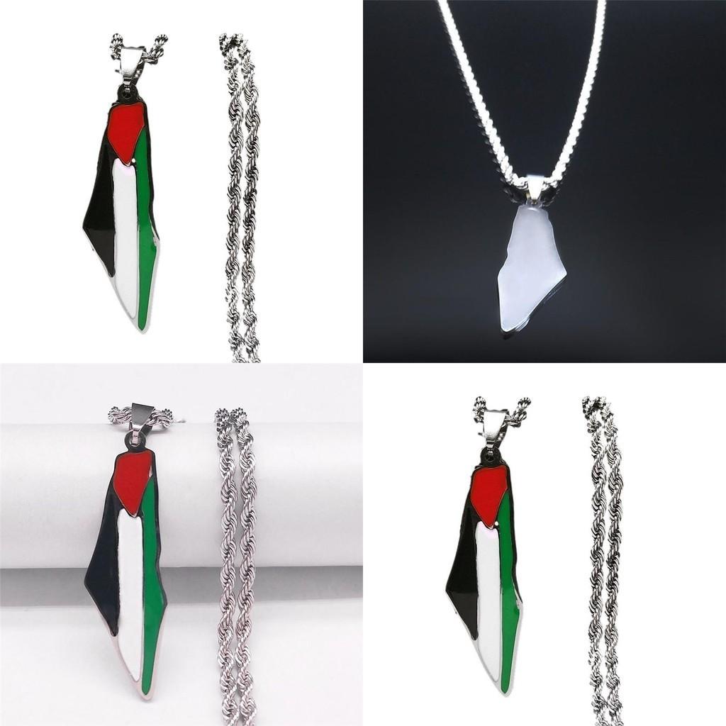 Stainless Steel Fashionable Map Pendant Necklace For Cross-border E-commerce