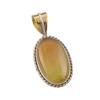 Natural Botswana Agate 925 Solid Sterling Silver Gift TwoTone Pendant 1.50" J4M67