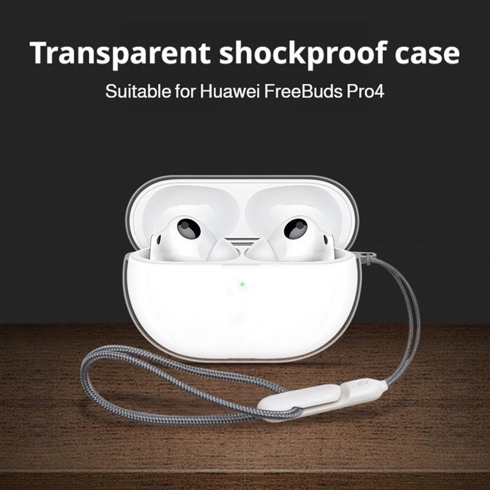 Transparent TPU Case for Huawei FreeBuds Pro5 Earphone Cover Shockproof Soft shell Cases 2026 With Lanyard
