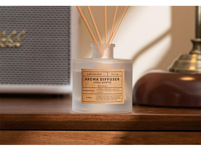 Diffusore in Rattan per Oli Essenziali Aromatici Senza Fiamma - Profumo Lunga Durata e Purificazione dell'Aria per Camere da Letto Accoglienti