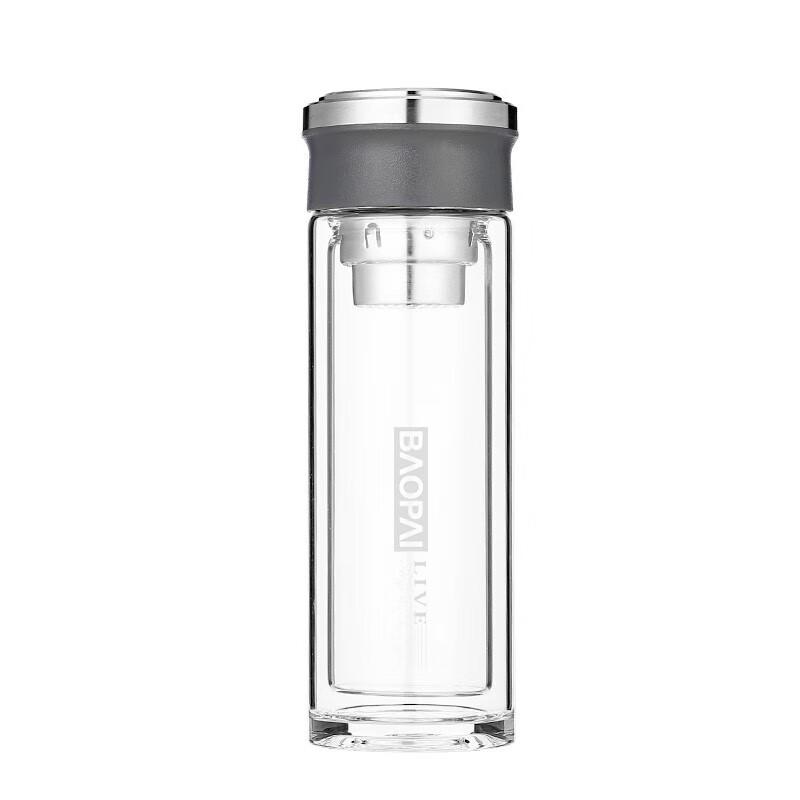 Bao Brand 300ml Double Wall Glass Tea Bottle