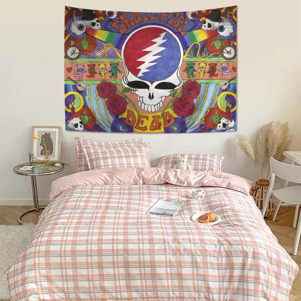 GGrateful DDead Colorful Tapestry Wall Hanging Hanging Tarot Hippie Wall Rugs Dorm Art Home Decor