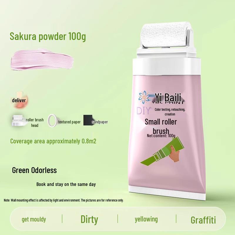 Wall Repair and Paint Kit: Cover Graffiti, Stains; Renovate and Color Change with Roller Brush