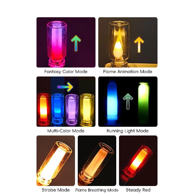 Car USB LED Rainbow Color Atmosphere Light LED Filament Lamp Portable Lighting Plug and Play Decorative Atmosphere Light