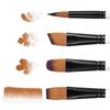 6Pcs Professional Paint Brush Nylon Bristle Paint Brush for Artist Beginner Oil Acrylics Watercolor Rock Canvas Painting