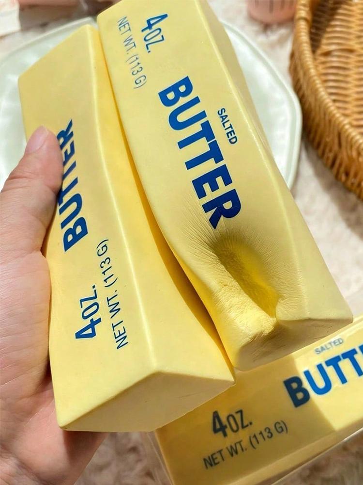 

Simulation cheese Squishy Butter Fidget Toys Stress-Relieving Balls Anti-Stress Decorations Desk Accessories Party Favors
