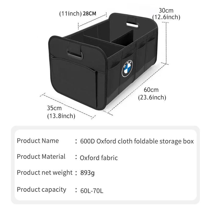 Universal Car Travel Foldable Storage Bag Organizer Box For BMW M F10 F20 F30 F40 F15 F25 F26 F31 F49 E62 E83 E84
