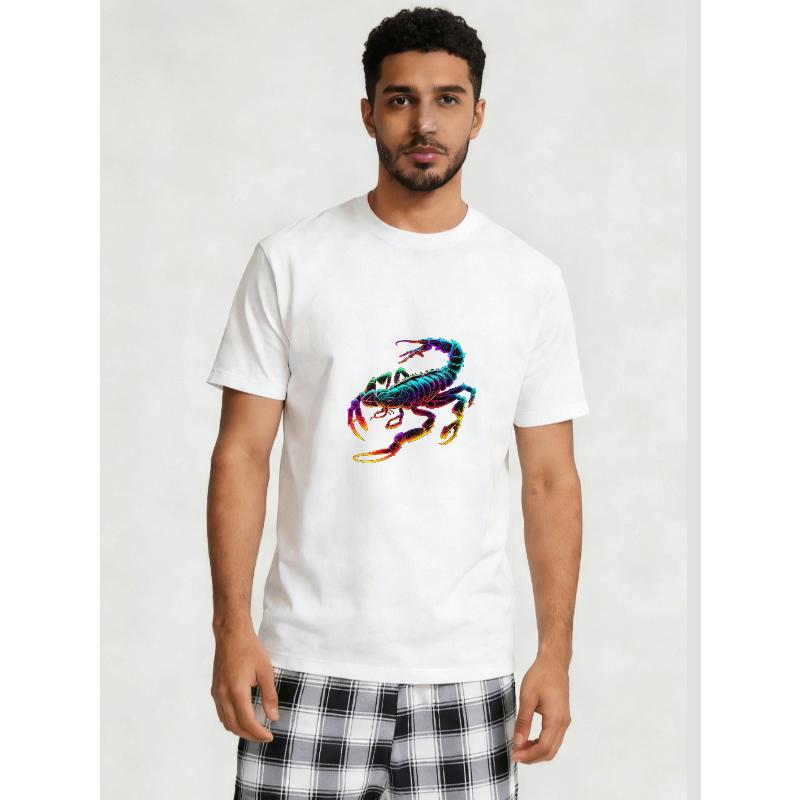 

Men s Casual Short Sleeve T-shirt Breathable Summer Daily Wear XXL білий